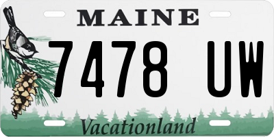 ME license plate 7478UW