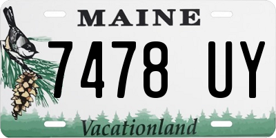 ME license plate 7478UY