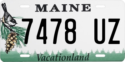 ME license plate 7478UZ