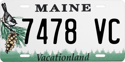 ME license plate 7478VC