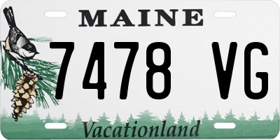 ME license plate 7478VG