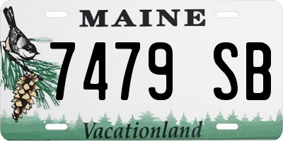 ME license plate 7479SB