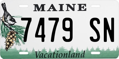 ME license plate 7479SN