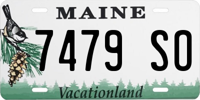 ME license plate 7479SO