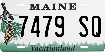 ME license plate 7479SQ