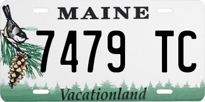 ME license plate 7479TC