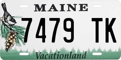 ME license plate 7479TK