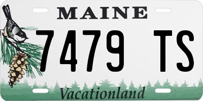 ME license plate 7479TS