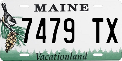 ME license plate 7479TX