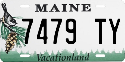 ME license plate 7479TY