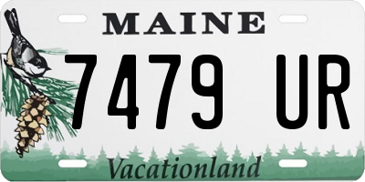 ME license plate 7479UR