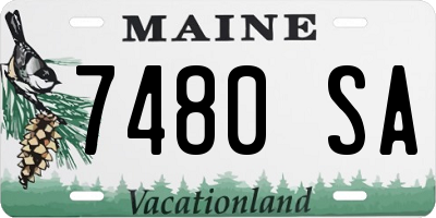 ME license plate 7480SA