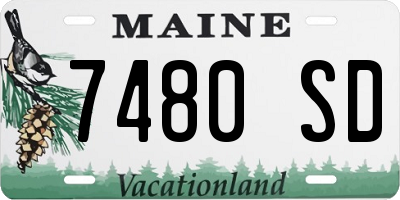 ME license plate 7480SD