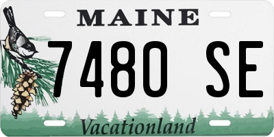 ME license plate 7480SE