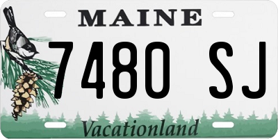 ME license plate 7480SJ