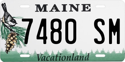 ME license plate 7480SM