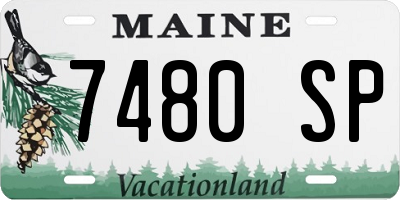 ME license plate 7480SP