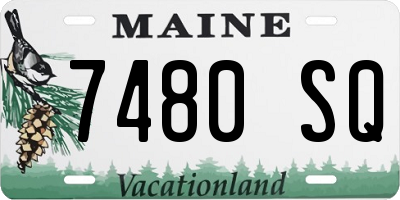 ME license plate 7480SQ