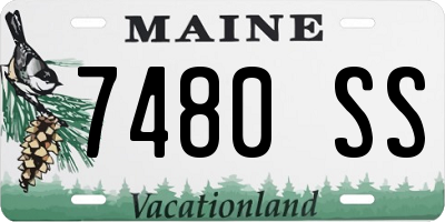 ME license plate 7480SS