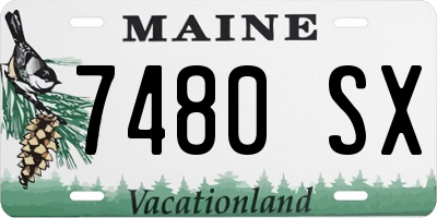 ME license plate 7480SX