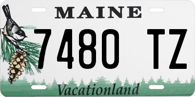 ME license plate 7480TZ