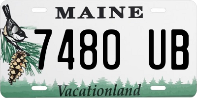 ME license plate 7480UB