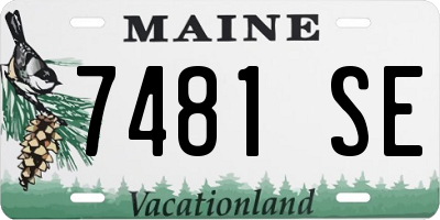 ME license plate 7481SE
