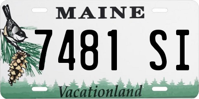 ME license plate 7481SI