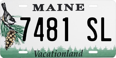 ME license plate 7481SL