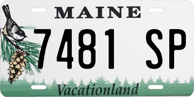 ME license plate 7481SP