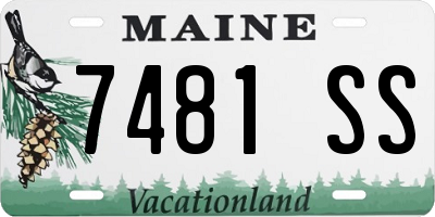 ME license plate 7481SS