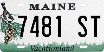 ME license plate 7481ST