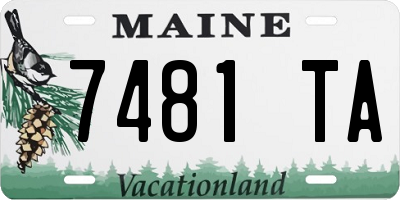 ME license plate 7481TA