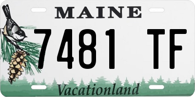 ME license plate 7481TF