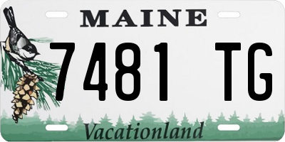 ME license plate 7481TG