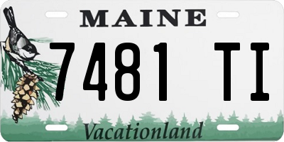 ME license plate 7481TI