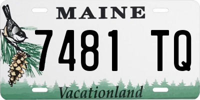 ME license plate 7481TQ