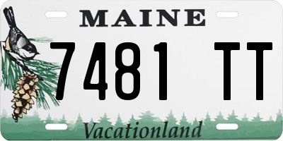 ME license plate 7481TT