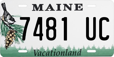 ME license plate 7481UC