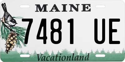 ME license plate 7481UE