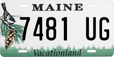 ME license plate 7481UG
