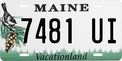 ME license plate 7481UI