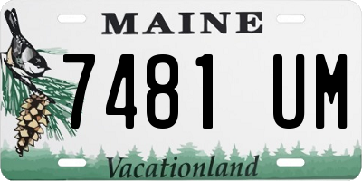 ME license plate 7481UM
