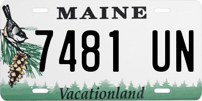 ME license plate 7481UN