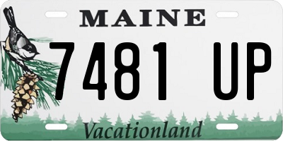 ME license plate 7481UP