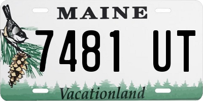 ME license plate 7481UT