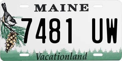 ME license plate 7481UW