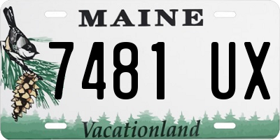 ME license plate 7481UX