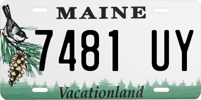 ME license plate 7481UY