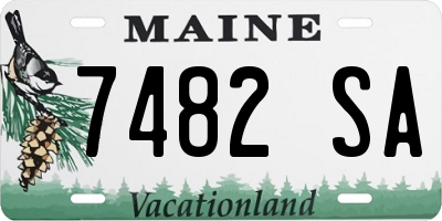 ME license plate 7482SA